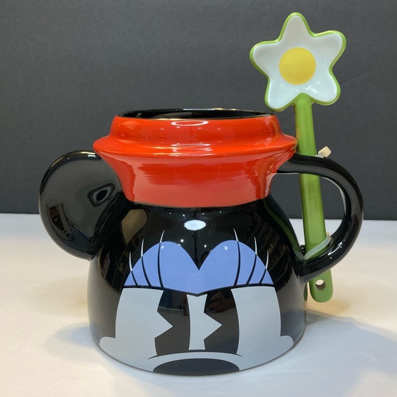 Disney Other - Disney Parks Minnie Mouse Mug with Flower Spoon
